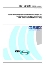 Norma ETSI TS 100927-V6.1.0 31.7.1998 náhľad