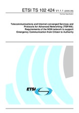 Norma ETSI TS 102424-V1.1.1 21.9.2005 náhľad
