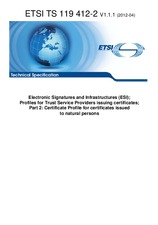 NEPLATNÁ ETSI TS 119412-2-V1.1.1 18.4.2012 náhľad