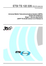 Norma ETSI TS 122226-V5.2.0 31.3.2002 náhľad