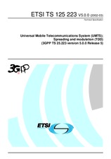 Norma ETSI TS 125223-V5.0.0 31.3.2002 náhľad