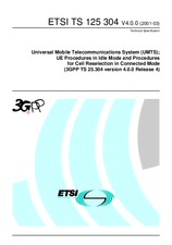 Norma ETSI TS 125304-V4.0.0 31.3.2001 náhľad