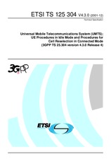 Norma ETSI TS 125304-V4.3.0 31.12.2001 náhľad