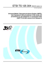 Norma ETSI TS 125304-V6.0.0 31.12.2003 náhľad