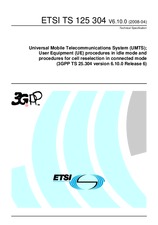 Norma ETSI TS 125304-V6.10.0 10.4.2008 náhľad