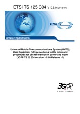 Norma ETSI TS 125304-V10.5.0 16.7.2012 náhľad