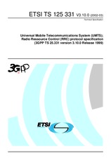 Norma ETSI TS 125331-V3.10.0 31.3.2002 náhľad