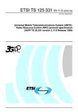 Norma ETSI TS 125331-V3.11.0 27.6.2002 náhľad
