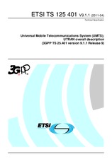 Norma ETSI TS 125401-V9.1.1 11.4.2011 náhľad