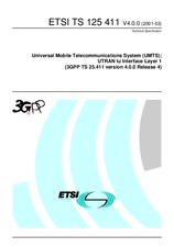 Norma ETSI TS 125411-V4.0.0 31.3.2001 náhľad