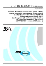 Norma ETSI TS 134229-1-V6.4.1 29.1.2008 náhľad