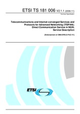 Náhľad ETSI TS 181006-V1.1.1 30.9.2006