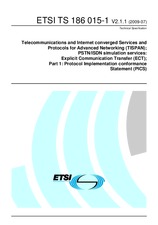 Norma ETSI TS 186015-1-V2.1.1 20.7.2009 náhľad