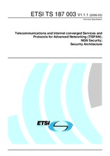 Norma ETSI TS 187003-V1.1.1 27.3.2006 náhľad