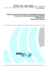 Norma ETSI TS 187003-V1.7.1 5.2.2008 náhľad