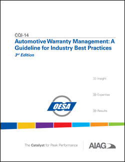 Publikácie AIAG Automotive Warranty Management Guideline 1.4.2018 náhľad
