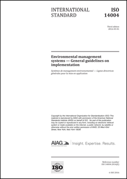 Publikácie AIAG Environmental Management Systems - General Guidelines 1.3.2016 náhľad