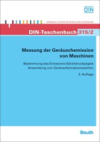 Publikácie  DIN-Taschenbuch 315/2; Messung der Geräuschemission von Maschinen; Bestimmung des Emissions-Schalldruckpegels, Anwendung von Geräuschemissionswerten 7.10.2011 náhľad