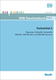 Publikácie  DIN-Taschenbuch 157; Farbmittel 2; Pigmente, Füllstoffe, Farbstoffe DIN-EN-, DIN-EN-ISO- und DIN-ISO-Normen 24.10.2012 náhľad