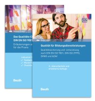 Publikácie  DIN Media Praxis; Qualität für Bildungsdienstleistungen + Qualitäts-Checkheft für Trainer; DIN EN ISO 9001 und DVWO Paket 13.10.2016 náhľad