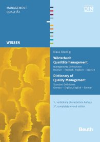 Náhľad  DIN Media Wissen; Wörterbuch Qualitätsmanagement; Normgerechte Definitionen Deutsch - Englisch, Englisch - Deutsch 24.1.2017