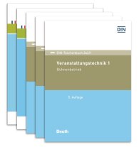 Publikácie  DIN-VDE-Taschenbuch 342/1_-_5; Veranstaltungstechnik; Paket: DIN-(VDE)-Taschenbücher 342/1 bis 342/5 Band 1: Bühnenbetrieb // Band 2: Beleuchtung, Ton- und Medientechnik // Band 3: Bühnenmaschinerie // Band 4: Tragmittel 1.7.2019 náhľad