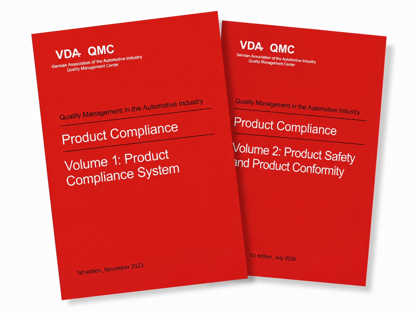 Náhľad  VDA Product Compliance. Volume 1: Product Compliance System. 1st edition, November 2023 and Volume 2: Product Safety and Product Conformity, 1st edition, July 2026 1.7.2026