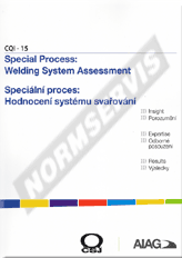Publikácie  CQI 15. Speciální proces: Hodnocení systému svařování. Publikace obsahuje CD s procesními tabulkami 1.12.2014 náhľad