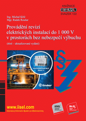 Publikácie  Provádění revizí elektrických instalací do 1000 V v prostorách bez nebezpečí výbuchu (třetí – aktualizované vydání) (vydáno 11/2024) - svazek 122 1.11.2024 náhľad