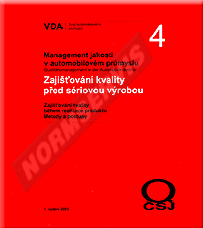 Publikácie  VDA 4 - Zajištění kvality před sériovou výrobou - 3. vydání. Staré vydání, stále platné + všechny nové kapitoly vydané do konce roku 2013 1.1.2005 náhľad